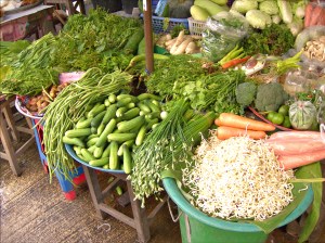 Stall at the local veggie market.