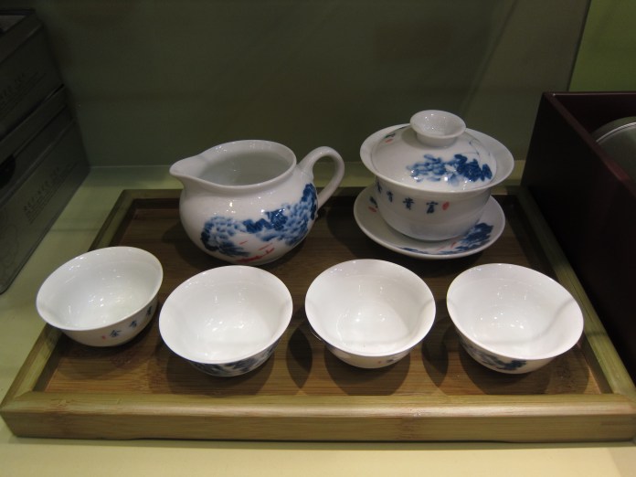 Tea set at Ong's Tea Shop in Bangkok.