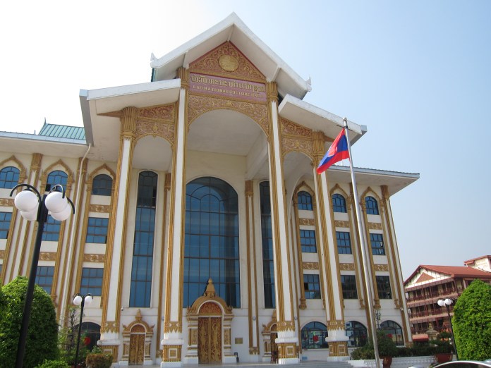 The gigantic Lao National Cultural Hall.
