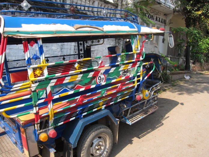 Colorful tuk tuk.