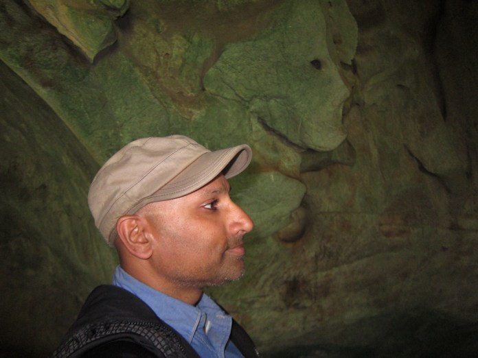 Blending into the background.