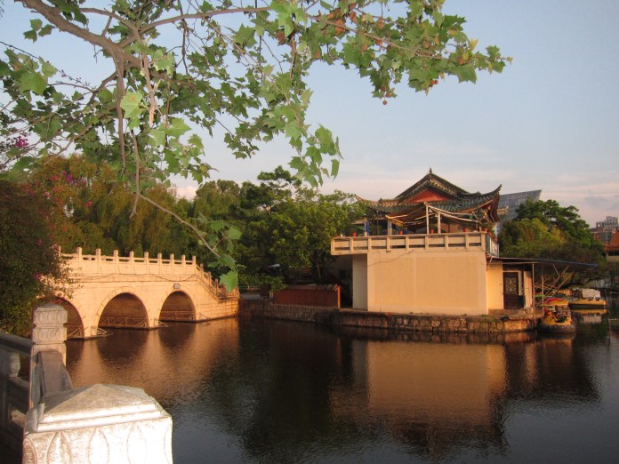 Green Lake Park in Kunming, Yunnan Province, China.